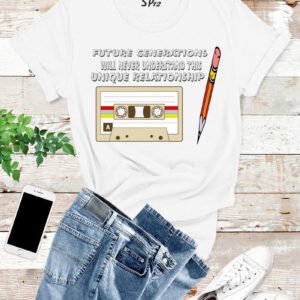 Cassette Tape Pencil Funny Vintage T Shirt