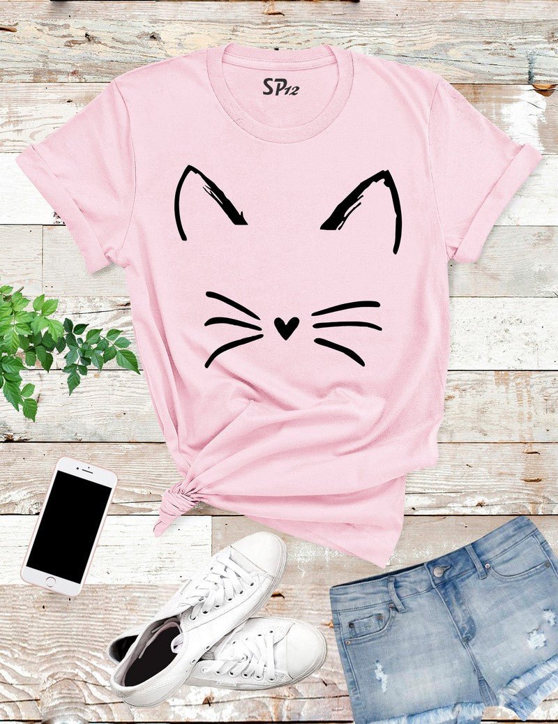 Cat Face T Shirt