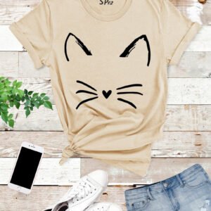 Cat Face T Shirt