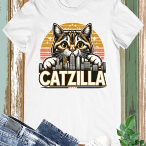 Catzilla Funny Cat Tshirt