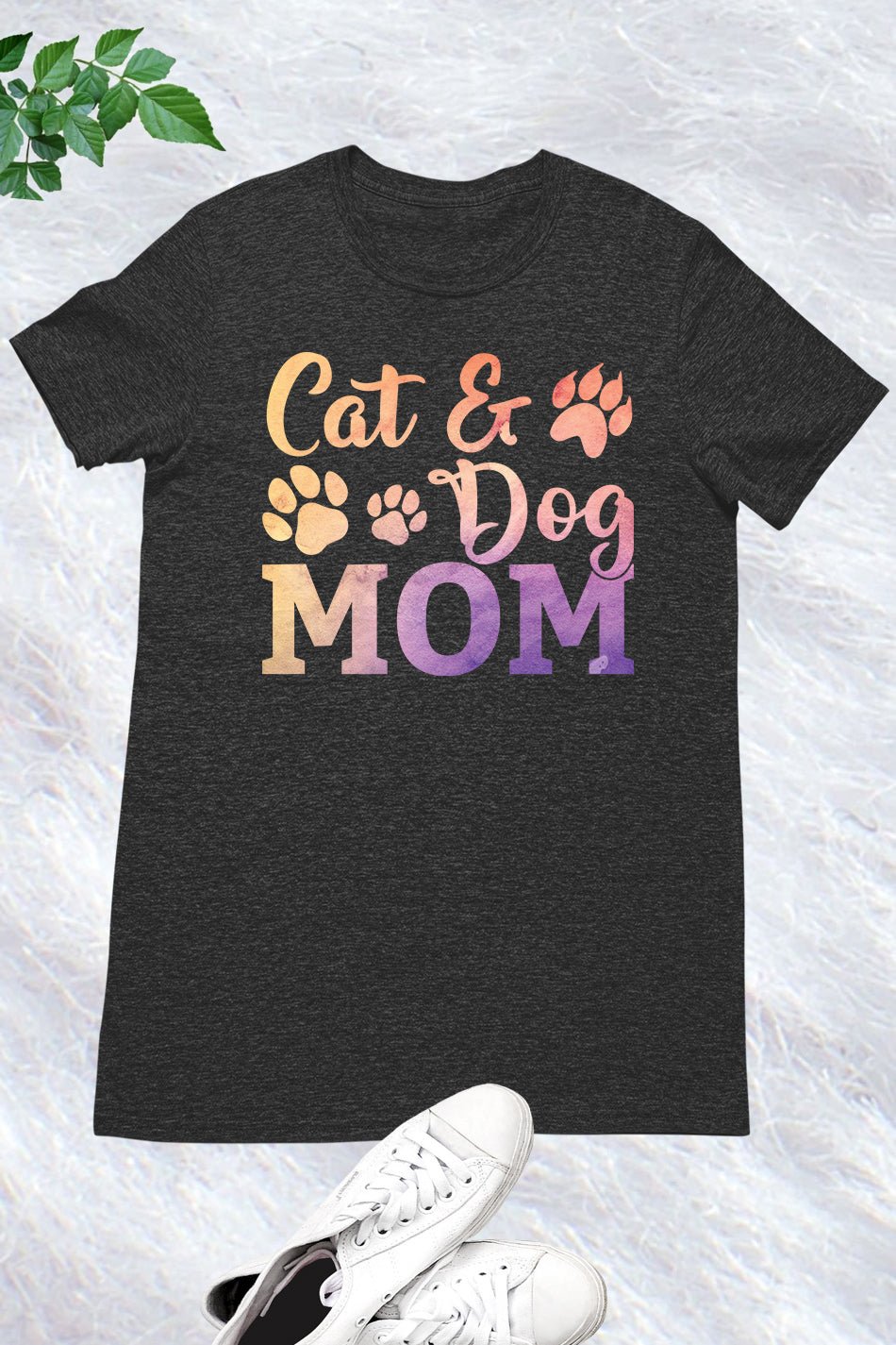 Cute Cat and Dog Mom T-shirt