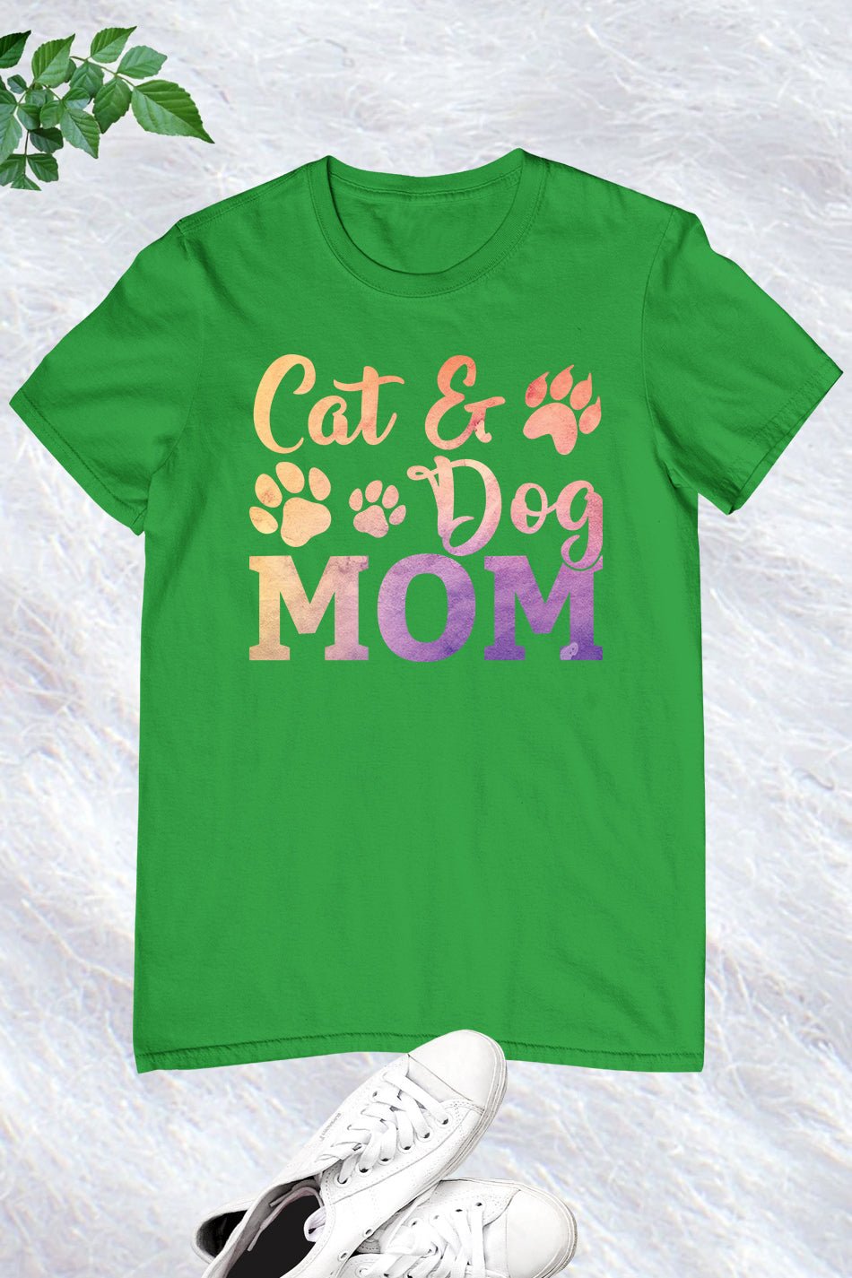 Cute Cat and Dog Mom T-shirt