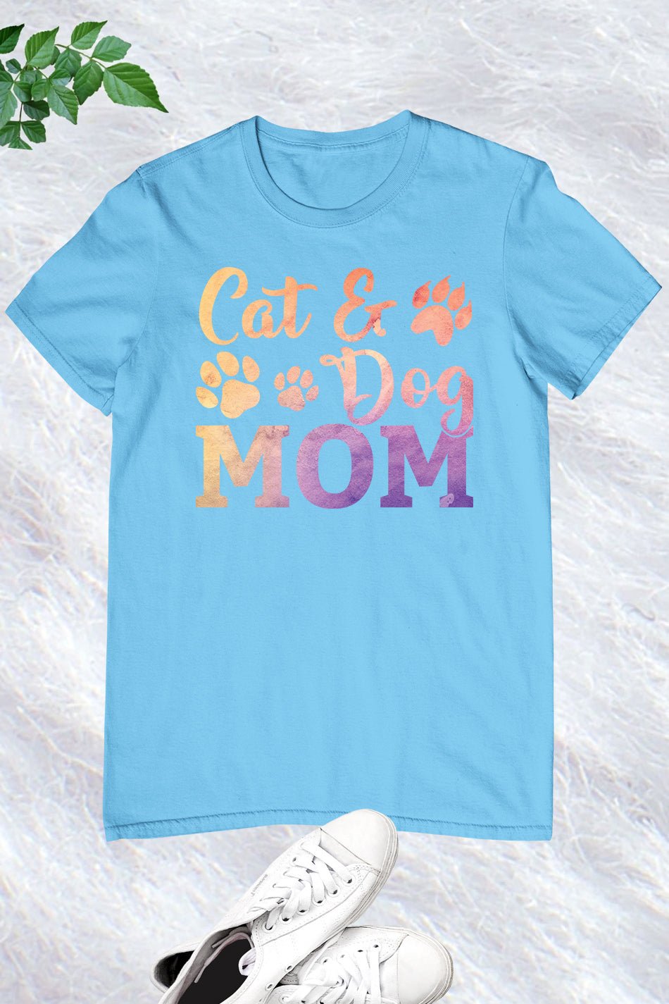 Cute Cat and Dog Mom T-shirt