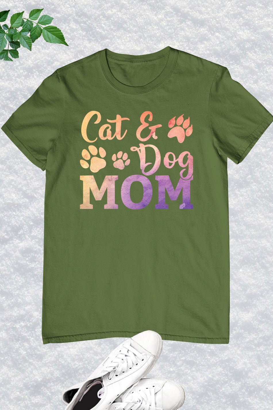 Cute Cat and Dog Mom T-shirt