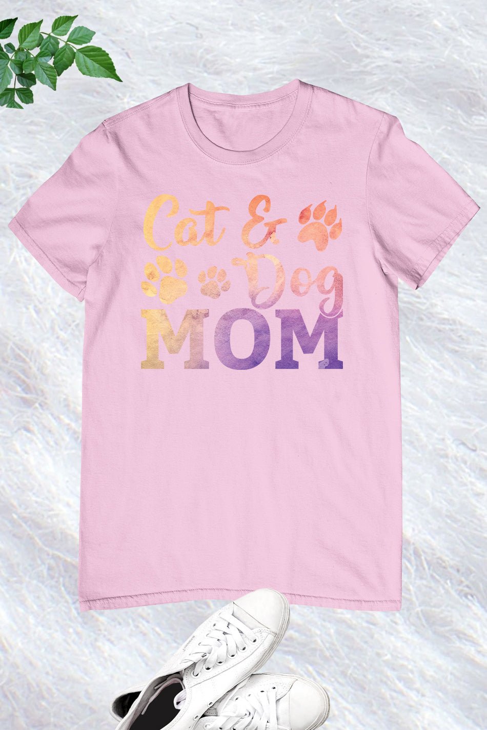 Cute Cat and Dog Mom T-shirt