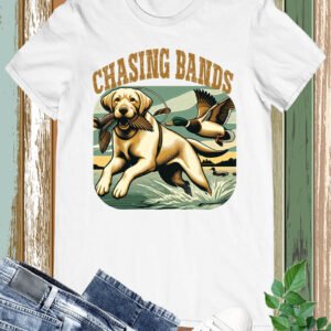 Chasing Bands Duck Hunting Labrador Gun Dog T Shirt