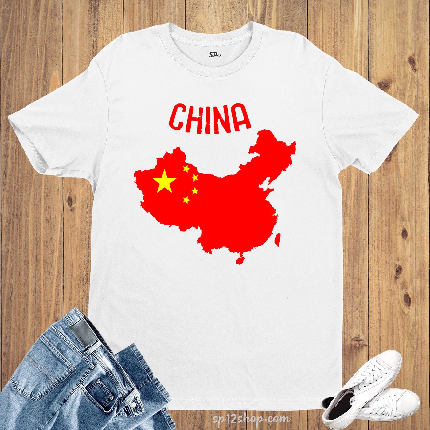 China Flag T Shirt Olympics FIFA World Cup Country Flag Tee Shirt