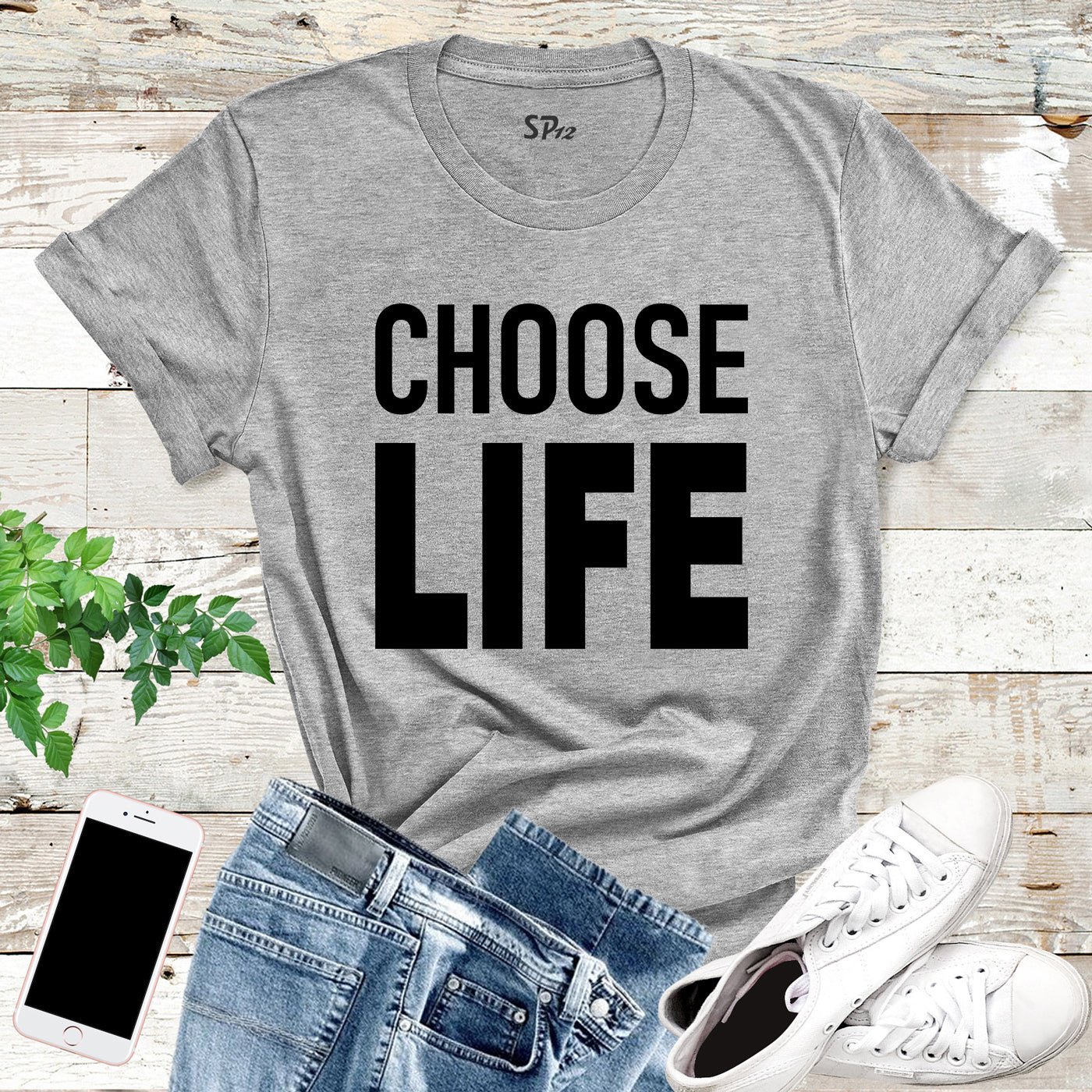 CHOOSE LIFE T-Shirt George Michael WHAM 80s Costume Party Re