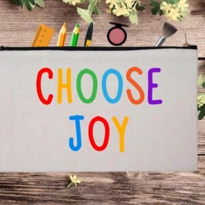 Cute Inspirational Quotes Reusable Custom Text Pouch Bag Pencil Case