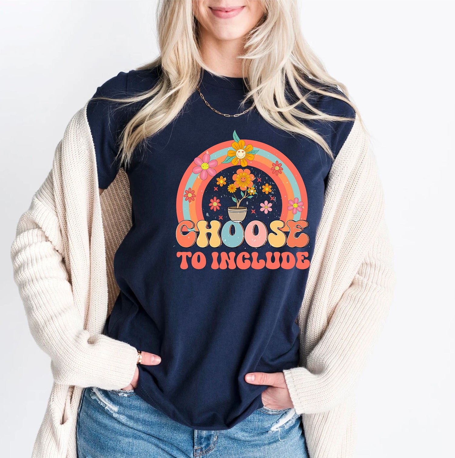 Choose to Include Special Education Autism Awareness Teachers T-Shirts - Image 10