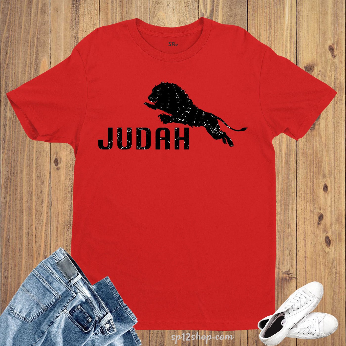 Christian T Shirt Judah Lion Of the Tribe Judah JC - Image 3