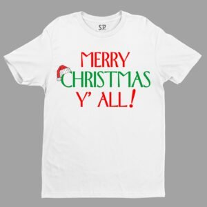 Christian T Shirt Merry Christmas Y' All Holiday