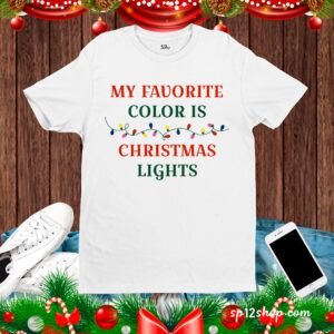 Christmas Light Color Family Gift T-shirt Tee