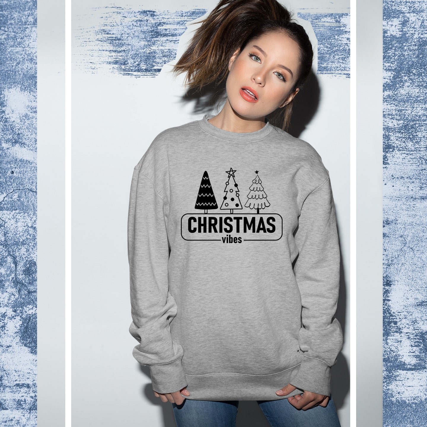 Christmas Vibes Sweatshirt Funny Xmas Sweater