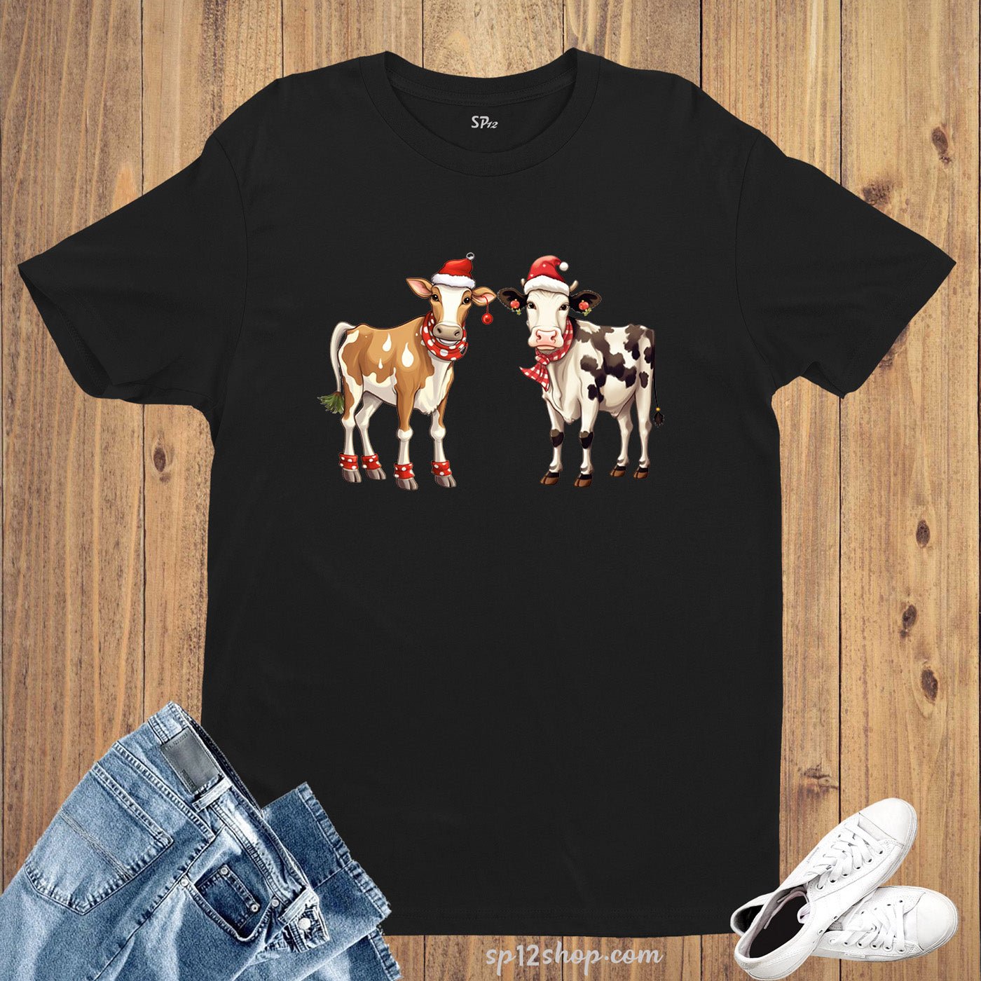 Christmas Cow T Shirt