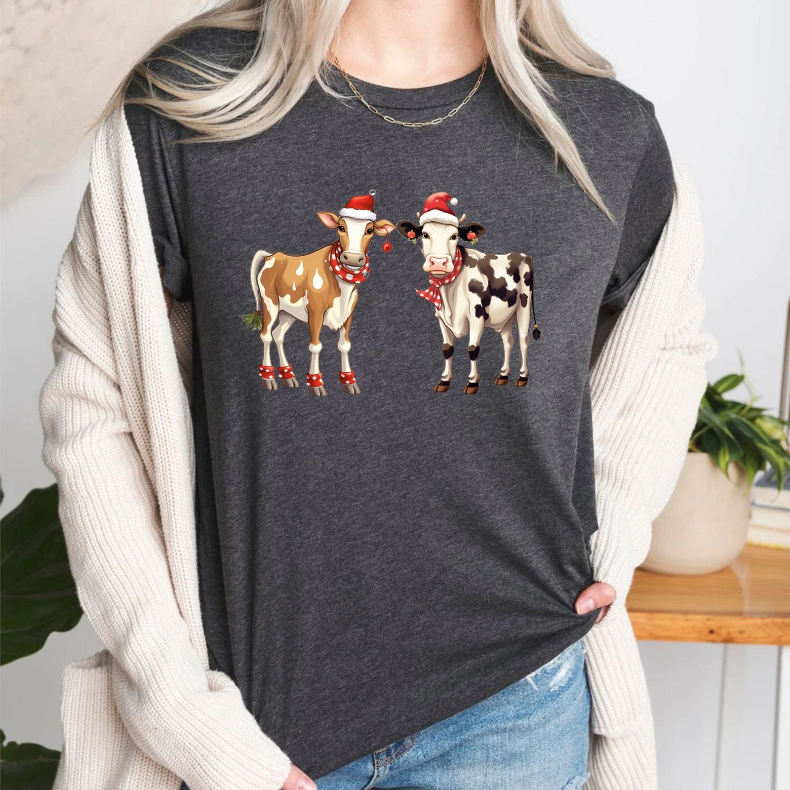 Christmas Cow T Shirt