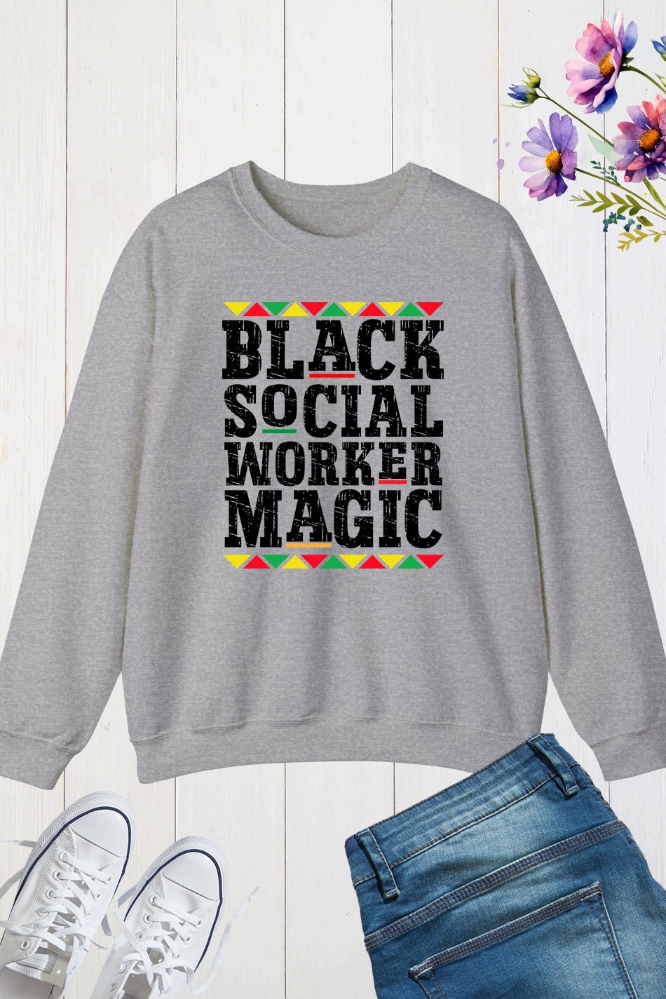 Black Social Worker Sweatshirt - Image 5
