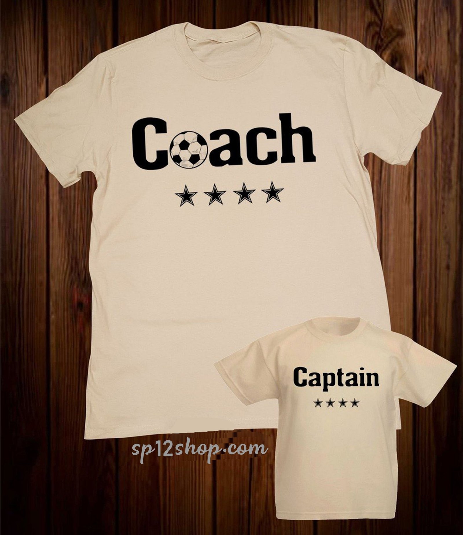 Daddy Daughter Father Son Matching T shirt Coach Captain Football