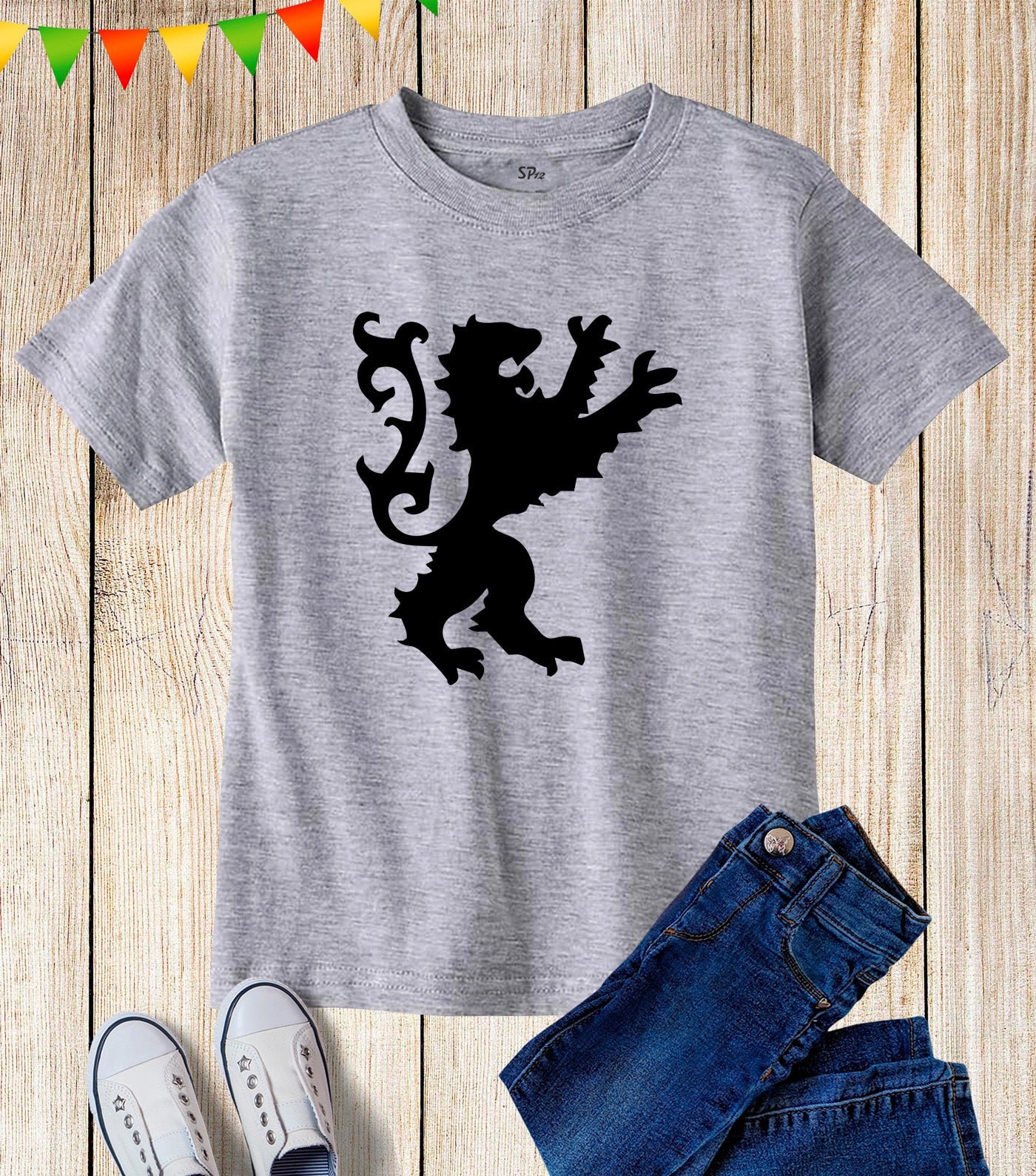 Kids Coat of Arm UK British Lion Team GB T Shirt