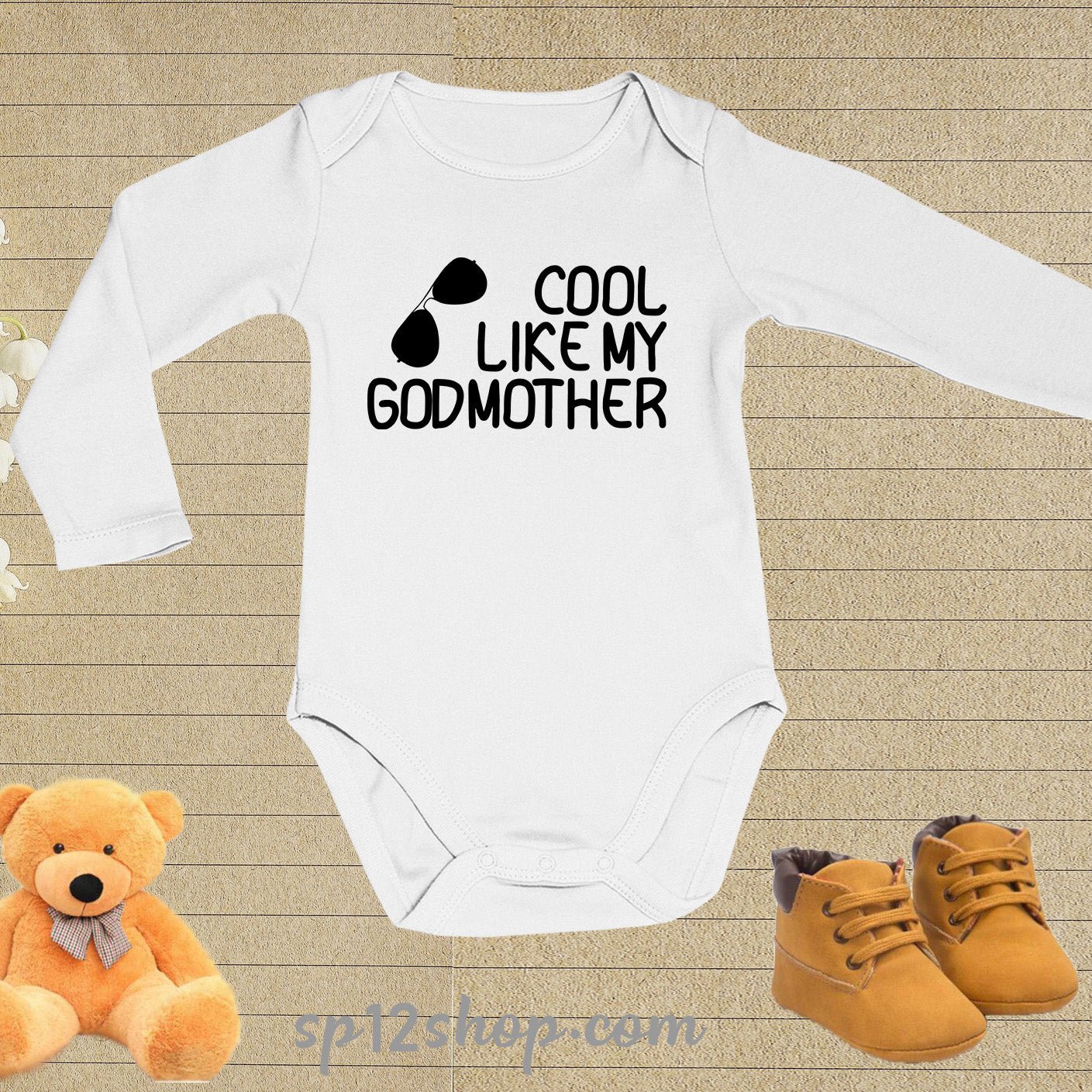 Cool Like My Godmother Baptism Baby Bodysuit