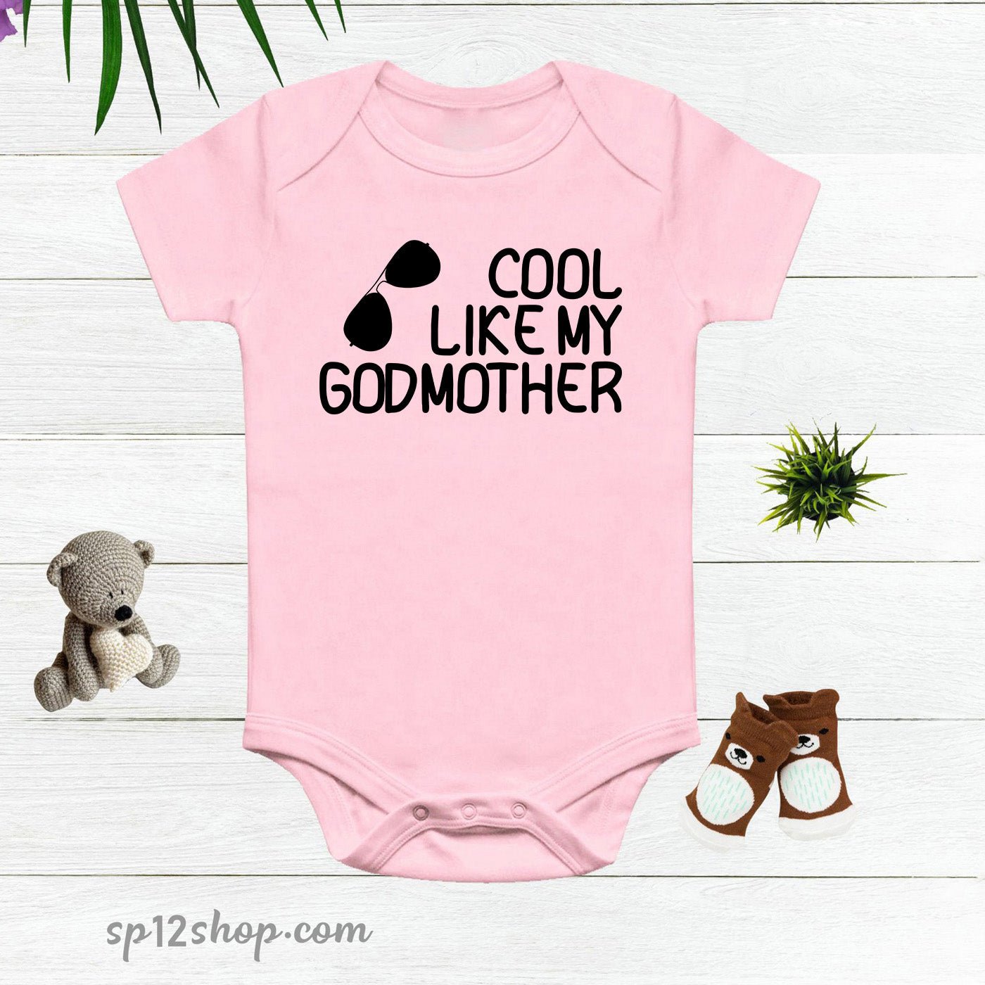 Cool Like My Godmother Baptism Baby Bodysuit