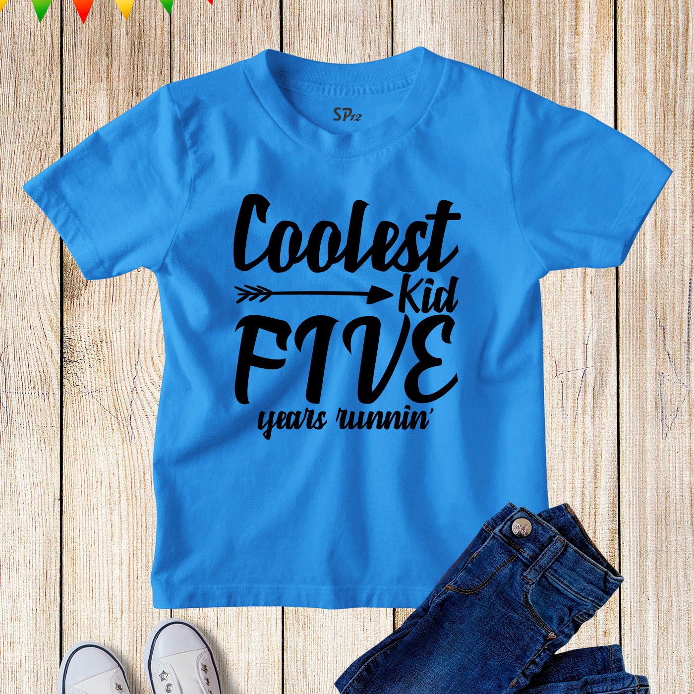 Coolest Kid Five Years Runnin' Birthday T Shirt