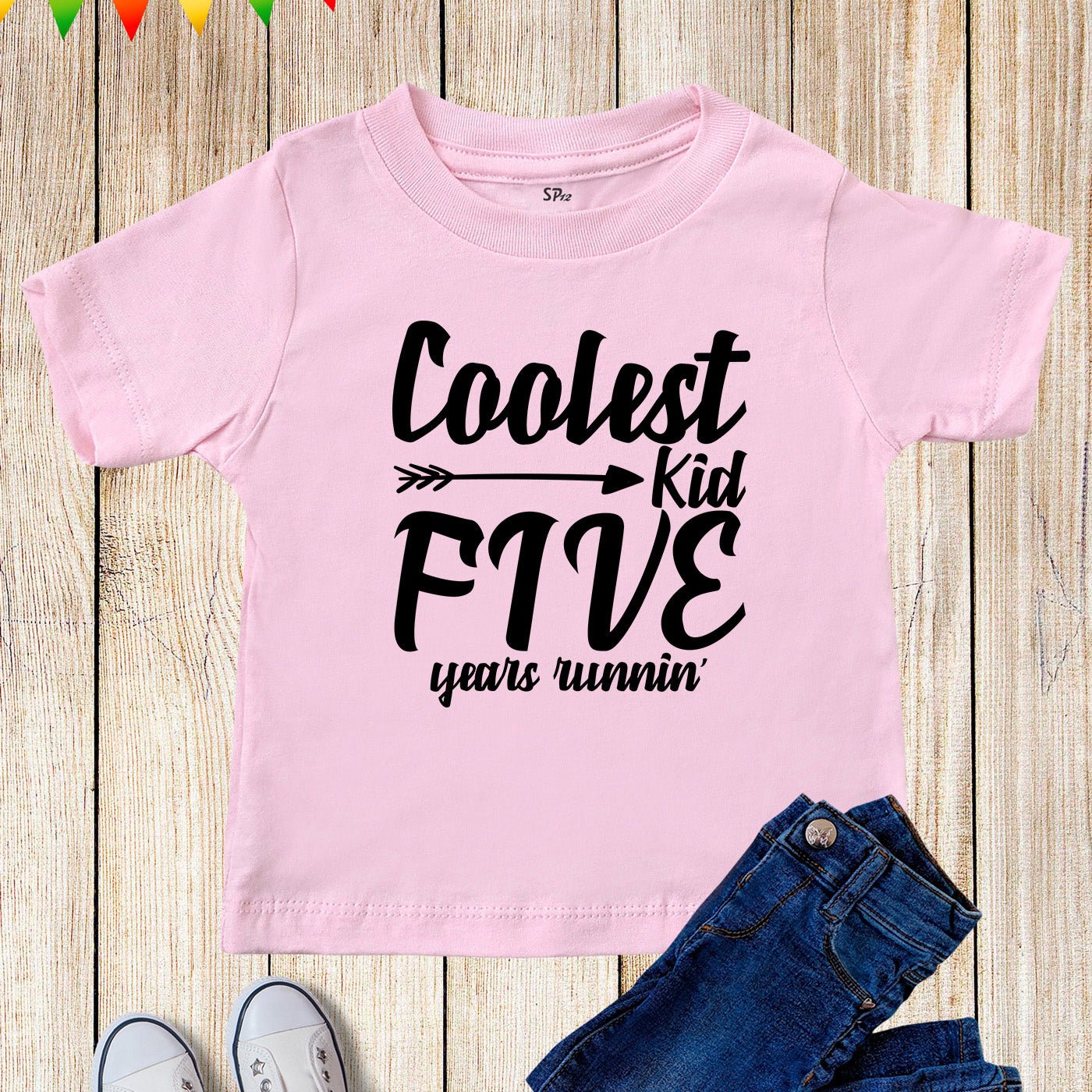 Coolest Kid Five Years Runnin' Birthday T Shirt