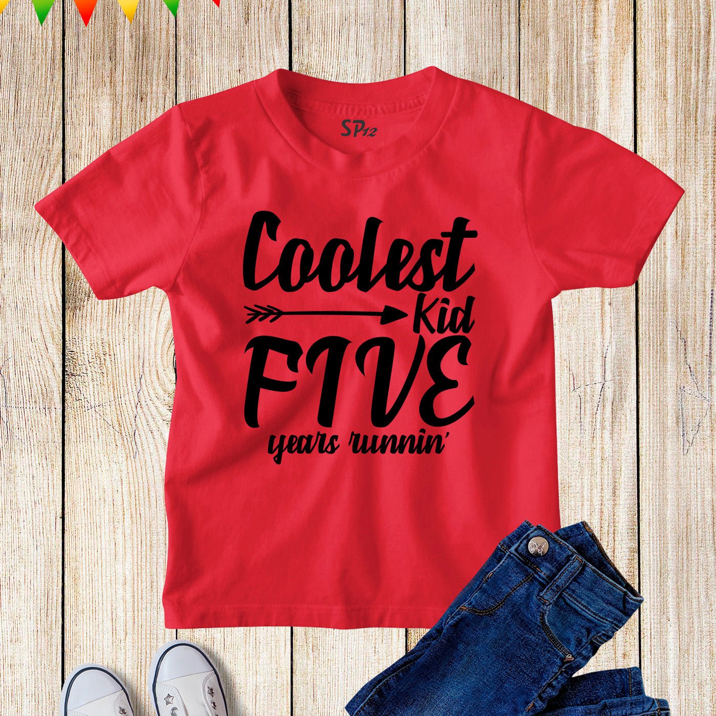 Coolest Kid Five Years Runnin' Birthday T Shirt