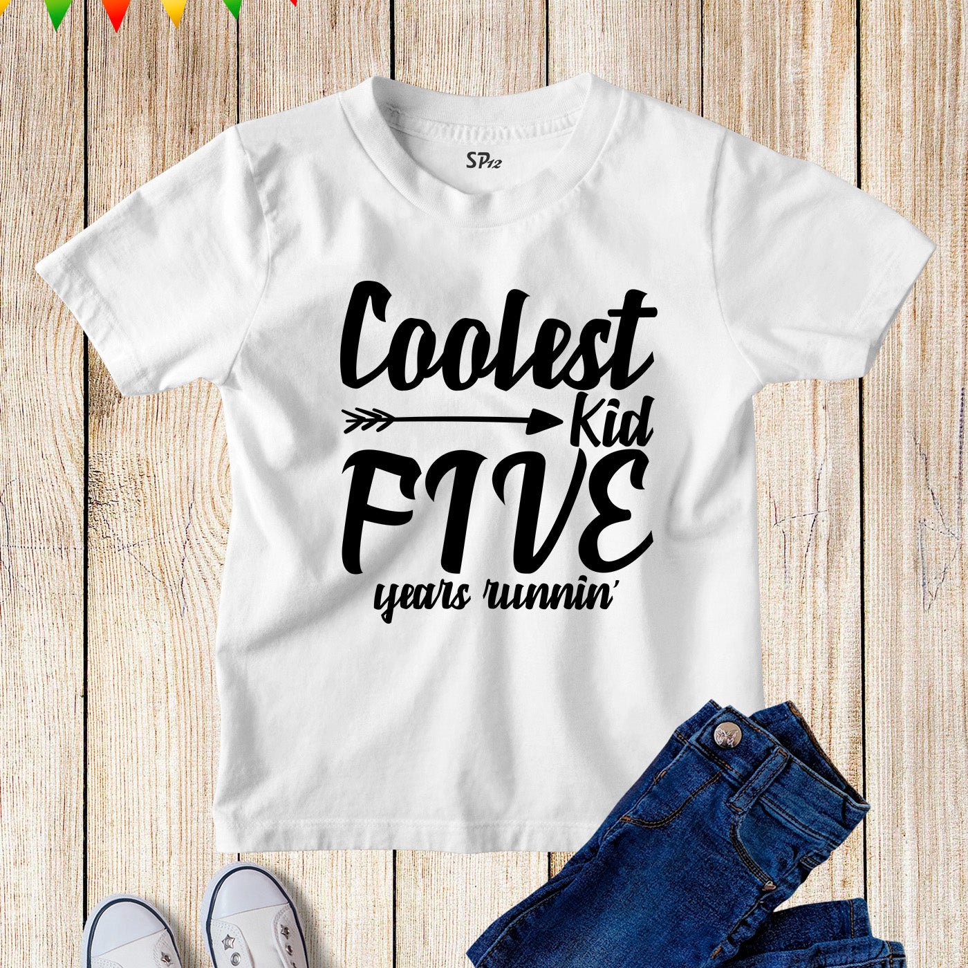 Coolest Kid Five Years Runnin' Birthday T Shirt