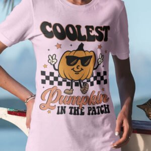 Coolest Pumpkin in The Patch Retro Halloween Boy Shirt