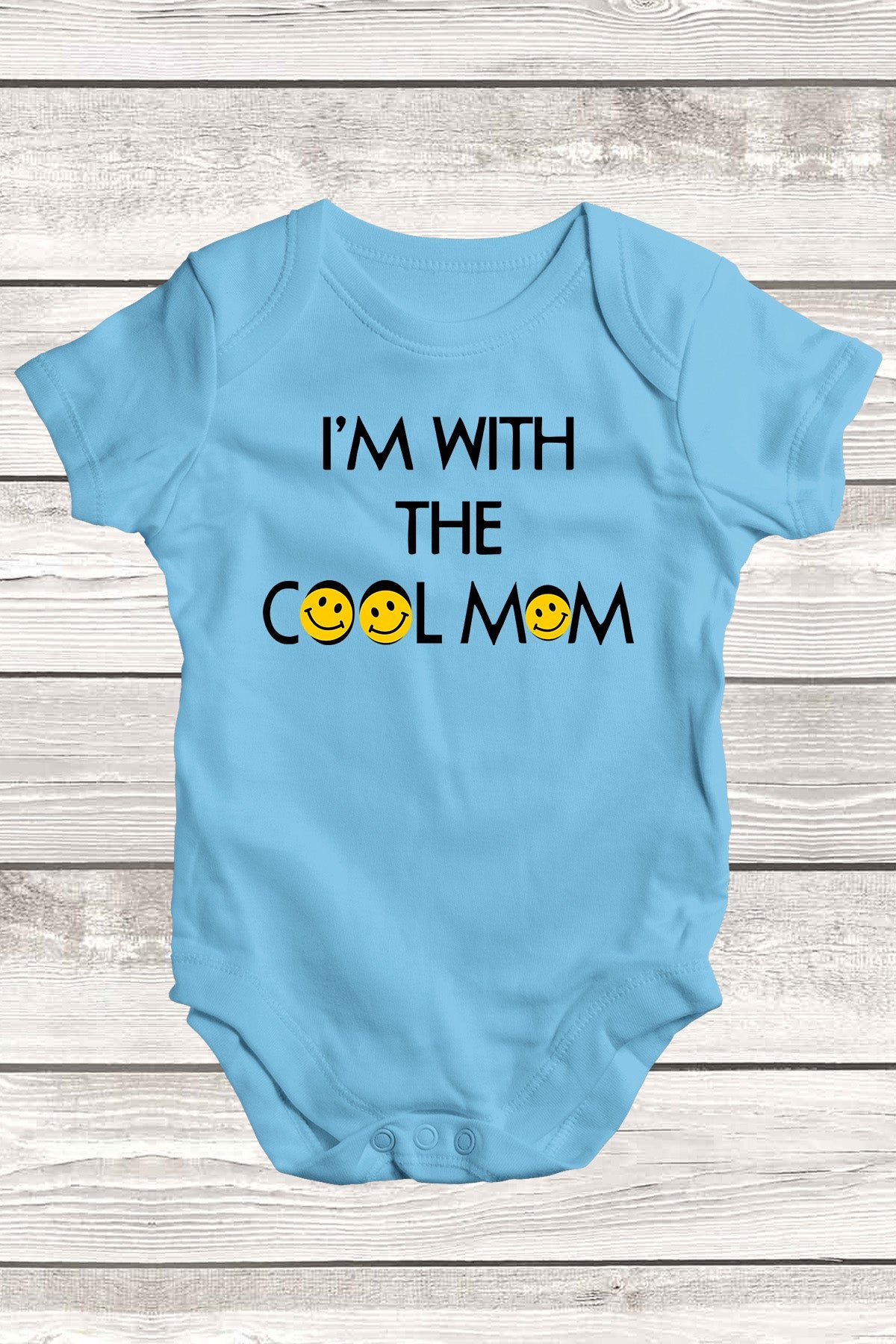 I'm With The Cool Mom Baby Bodysuit - Image 2