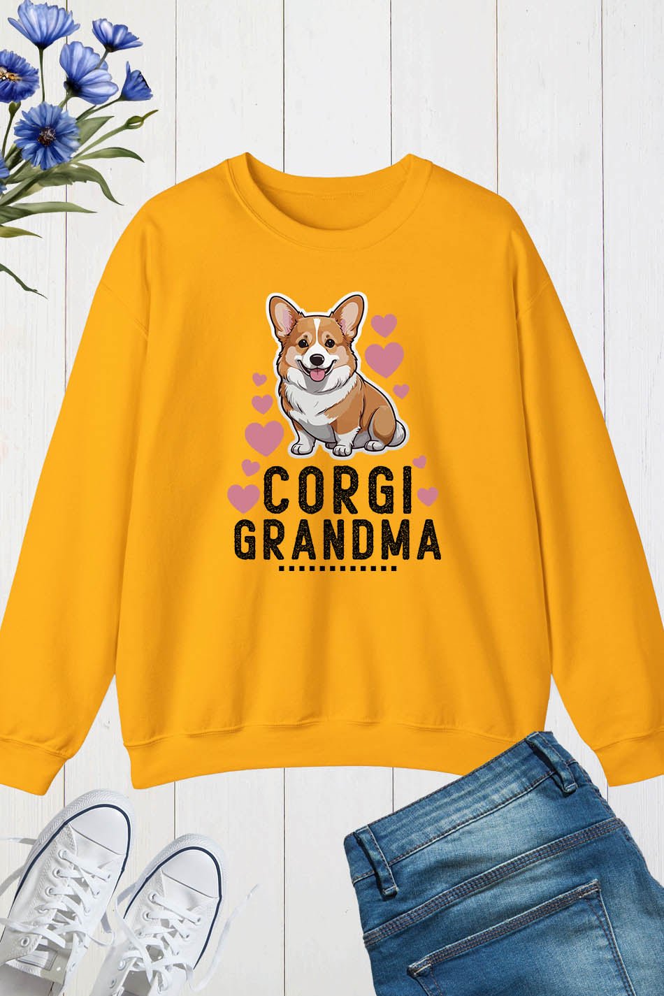 Corgi Grandma Funny Dog Lover Sweatshirt - Image 9
