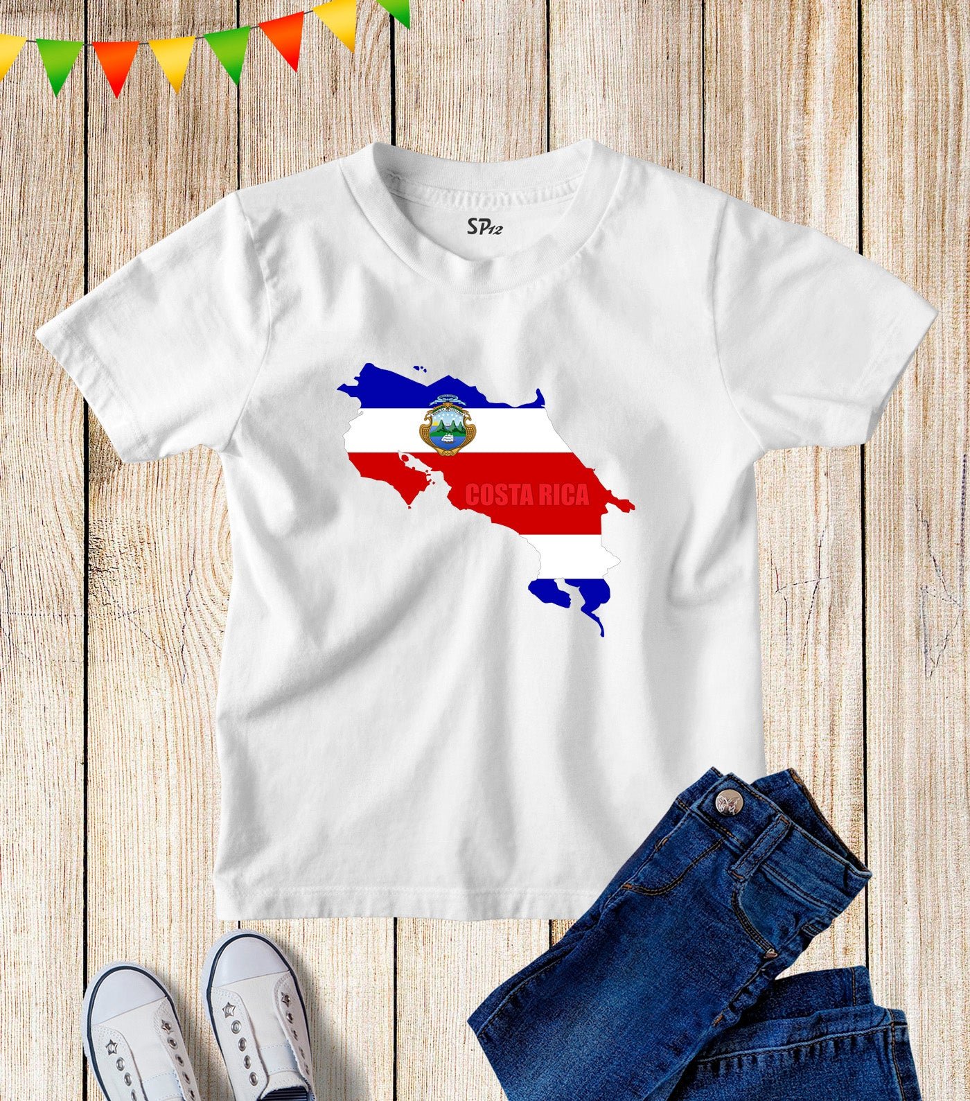 Kids Costarica Flag Football FIFA World Cup T Shirt