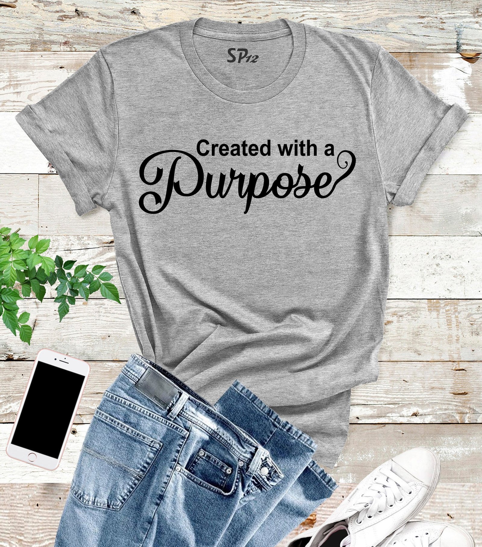 Created With A Purpose Christian T Shirt