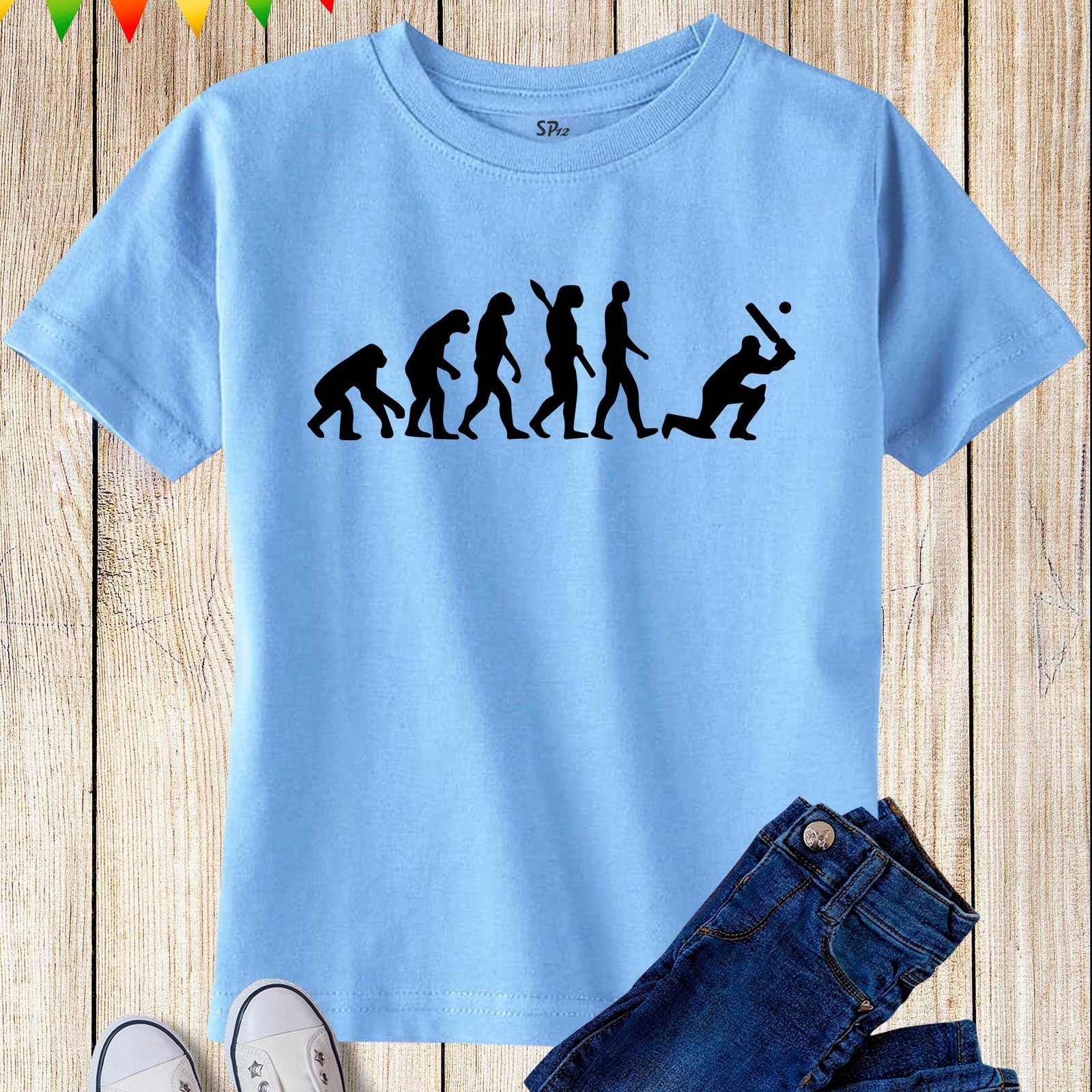 Cricket Evolution Kids T Shirt