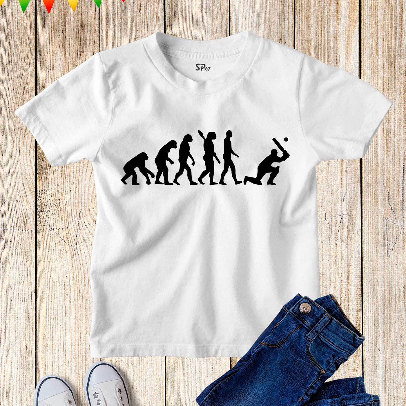 Cricket Evolution Kids T Shirt