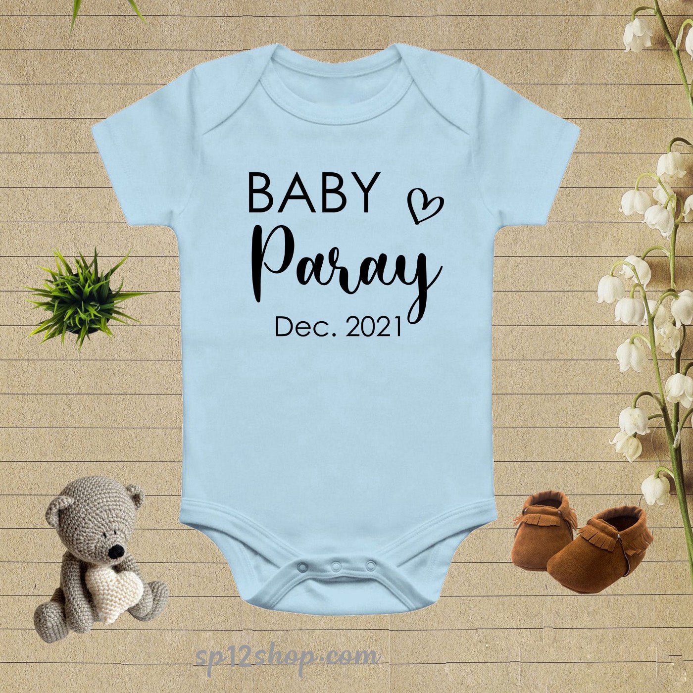 Custom Baby Name And Birth Date Bodysuit
