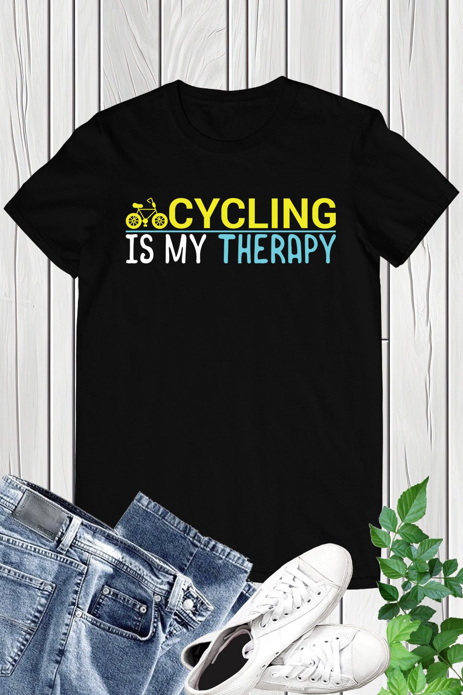 Cycling is My Therapy Funny bike Shirt