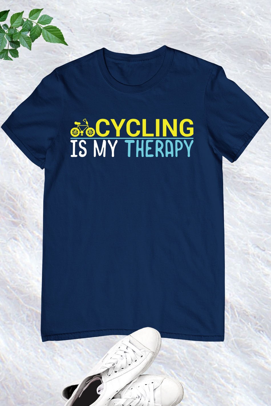 Cycling is My Therapy Funny bike Shirt - Image 4