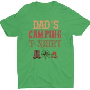 Family Camping Dad Happy Camper Custom Father's Day Short Sleeve Shirt