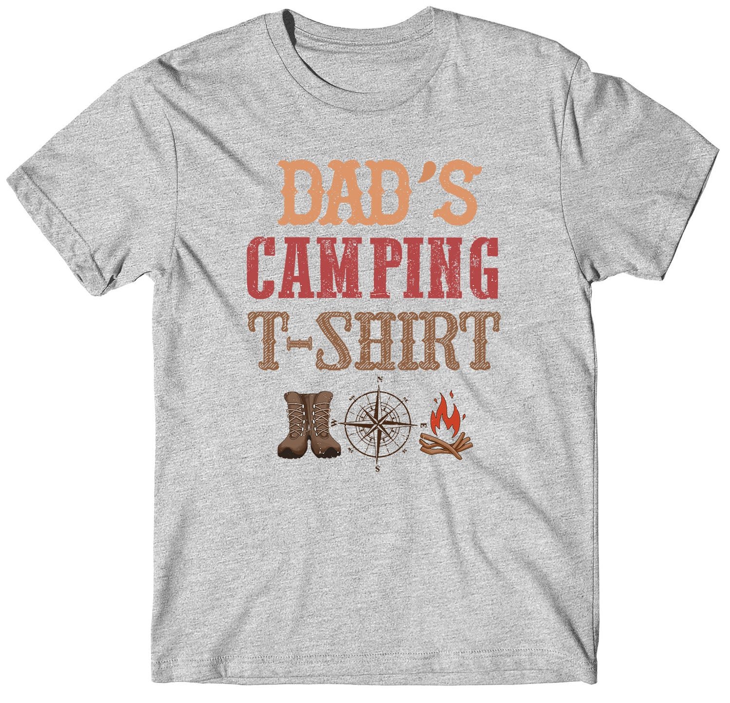 Family Camping Dad Happy Camper Custom Father's Day Short Sleeve Shirt - Image 2