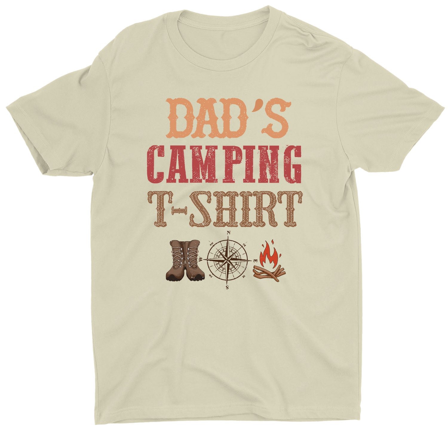 Family Camping Dad Happy Camper Custom Father's Day Short Sleeve Shirt - Image 6