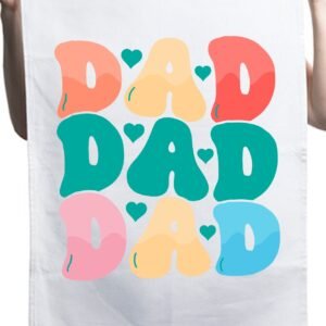 Dad Father's Day Custom Names Daddy Kitchen Table Tea Towel