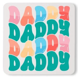 Best Awesome Cool Daddy Retro Birthday Custom Fathers Day Coaster