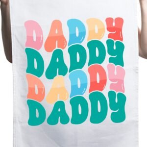 Cool Daddy Retro Birthday Custom Fathers Day Kitchen Table Tea Towel