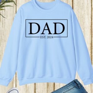 Dad Est 2024 Soon To Be Dad Pregnancy Announcement T-Sweatshirt