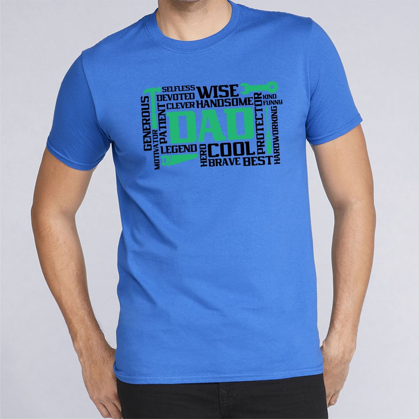 Best Handsome Strong Custom Fathers Day Short Sleeve Dad T-Shirt - Image 12