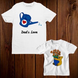 Dads Love tree Father son Matching T Shirt