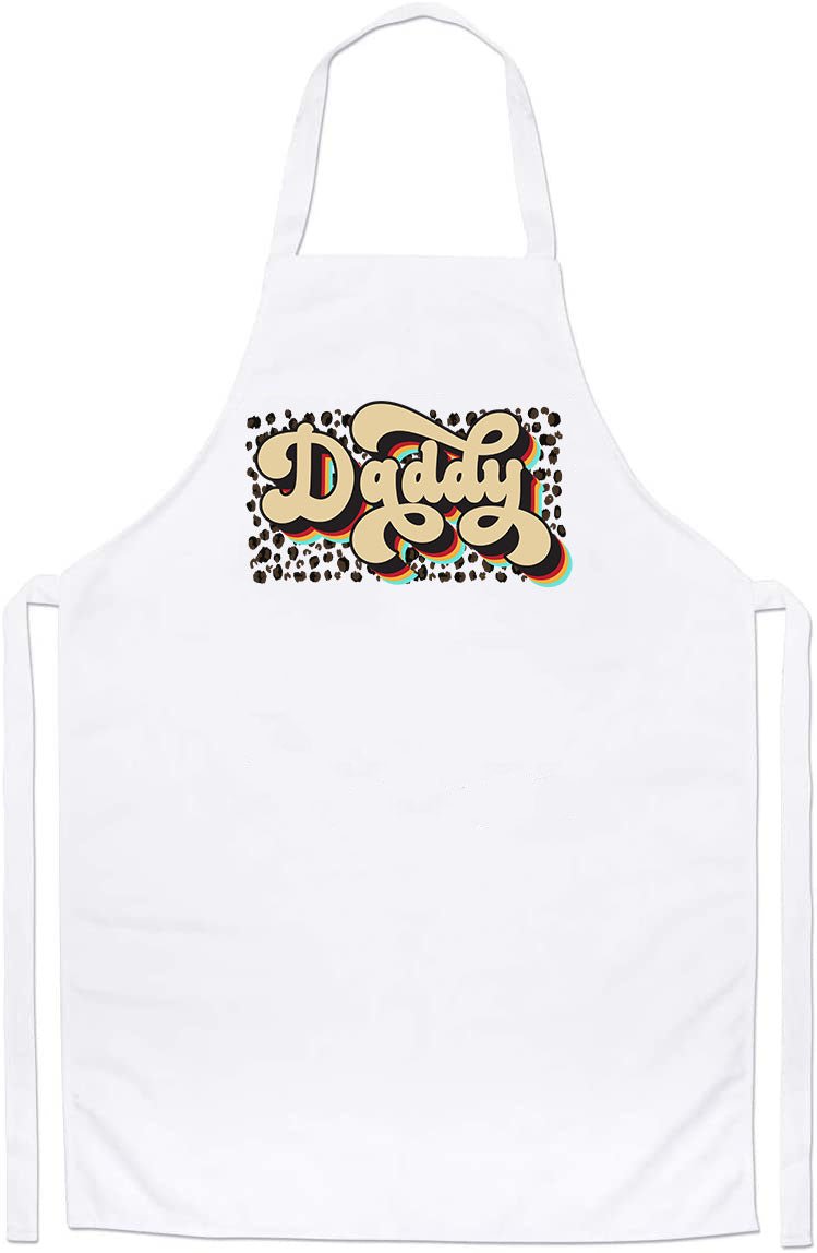 Cool Daddy Retro Funny Fathers Day Custom Comfort Color Dad Mens Apron - Image 2
