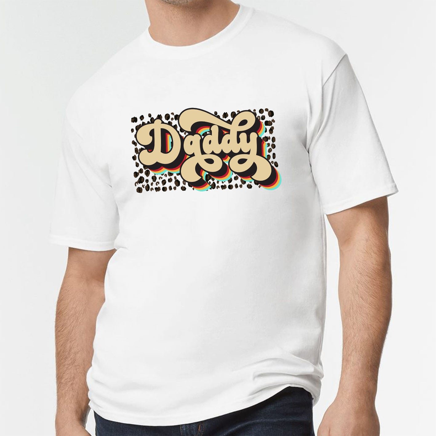 Cool Retro Fathers Day Custom Short Sleeve Dad T-Shirts for Mens - Image 12